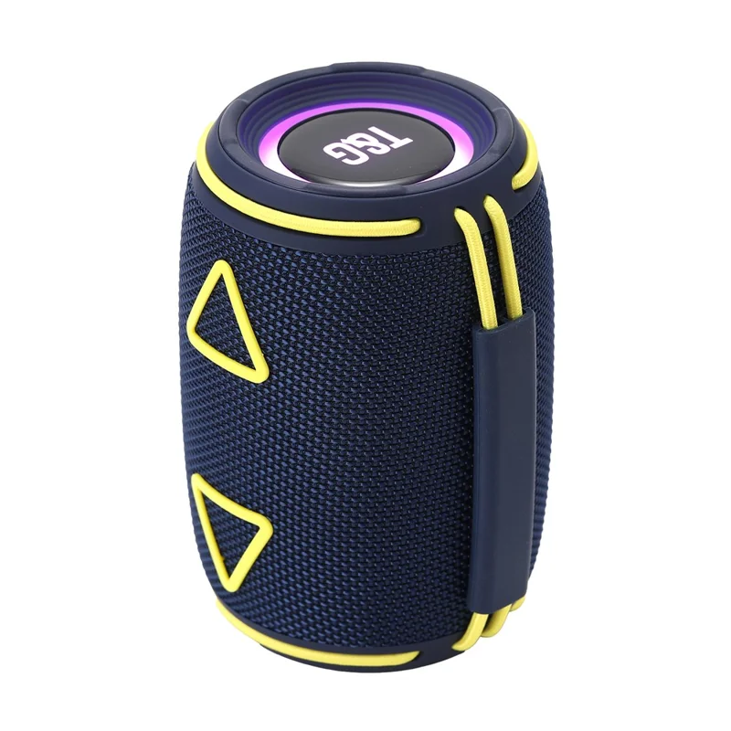 T&G 657mini Portable Speaker Waterproof Subwoofer Speaker with RGB Lights  /  FM Radio  /  TWS Function - Blue