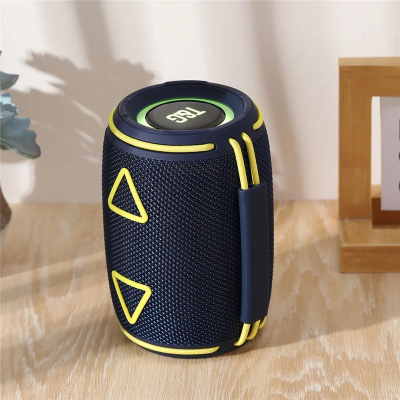 T&G 657mini Portable Speaker Waterproof Subwoofer Speaker with RGB Lights  /  FM Radio  /  TWS Function - Blue