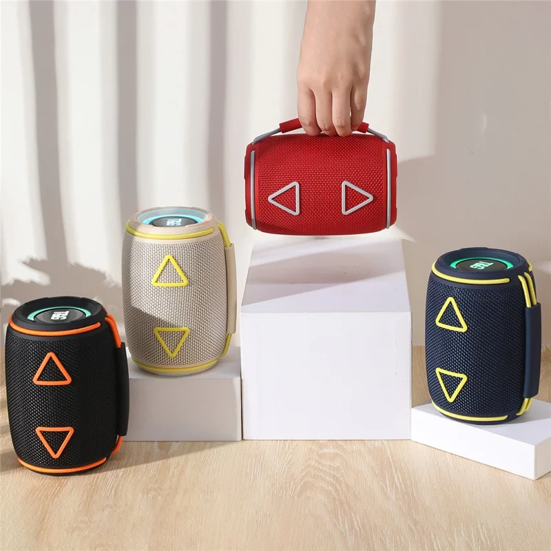 T&G 657mini Portable Speaker Waterproof Subwoofer Speaker with RGB Lights  /  FM Radio  /  TWS Function - Blue