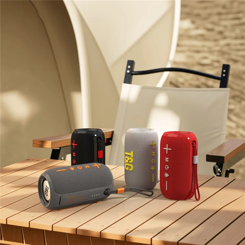 T&G 419 Portable Speaker Support TF Card  /  U Disk, Bluetooth-Compatible Speaker Subwoofer Wireless Audio Device with FM Radio - Black