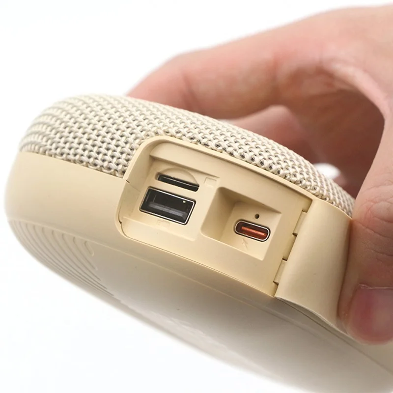 T&G 472 Portable Bluetooth-Compatible Speaker FM Radio  /  TWS Wireless Audio Device with TF Card  /  U Disk - Beige