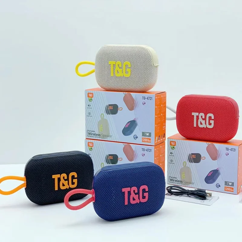 T&G 472 Portable Bluetooth-Compatible Speaker FM Radio  /  TWS Wireless Audio Device with TF Card  /  U Disk - Beige