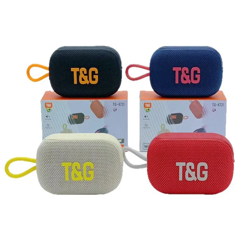 T&G 472 Portable Bluetooth-Compatible Speaker FM Radio  /  TWS Wireless Audio Device with TF Card  /  U Disk - Beige