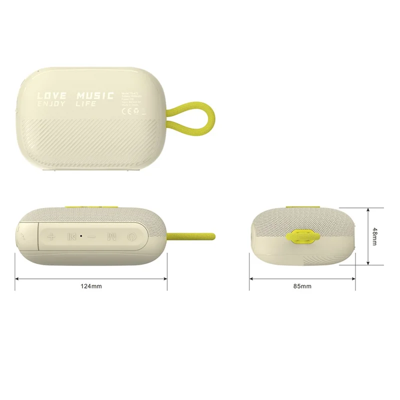 T&G 472 Portable Bluetooth-Compatible Speaker FM Radio  /  TWS Wireless Audio Device with TF Card  /  U Disk - Beige