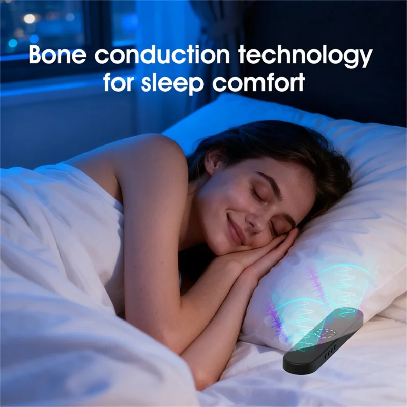 SMB-16 Coluna de Ossocondutividade para Ajuda ao Sono com Bluetooth, Máquina de Sons Brancos, Coluna para Colocar Sob a Almofada - Preto