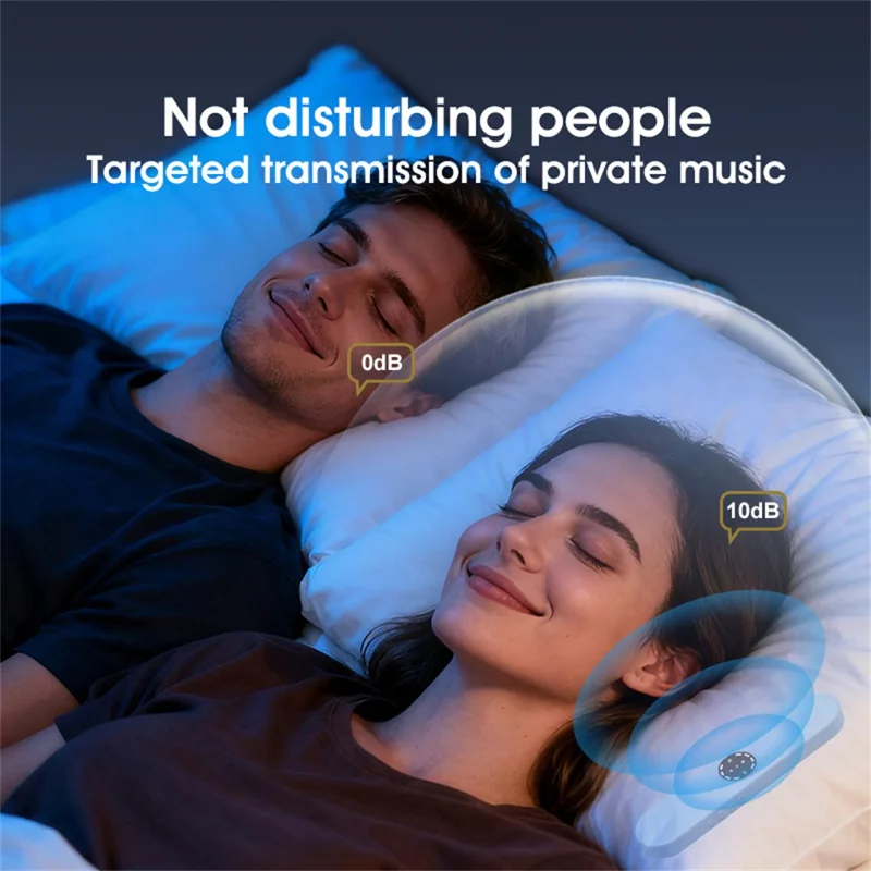 SMB-16 Coluna de Ossocondutividade para Ajuda ao Sono com Bluetooth, Máquina de Sons Brancos, Coluna para Colocar Sob a Almofada - Preto