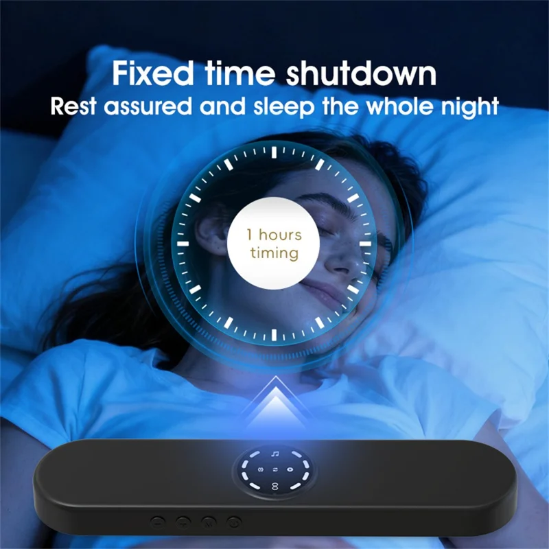 SMB-16 Coluna de Ossocondutividade para Ajuda ao Sono com Bluetooth, Máquina de Sons Brancos, Coluna para Colocar Sob a Almofada - Preto