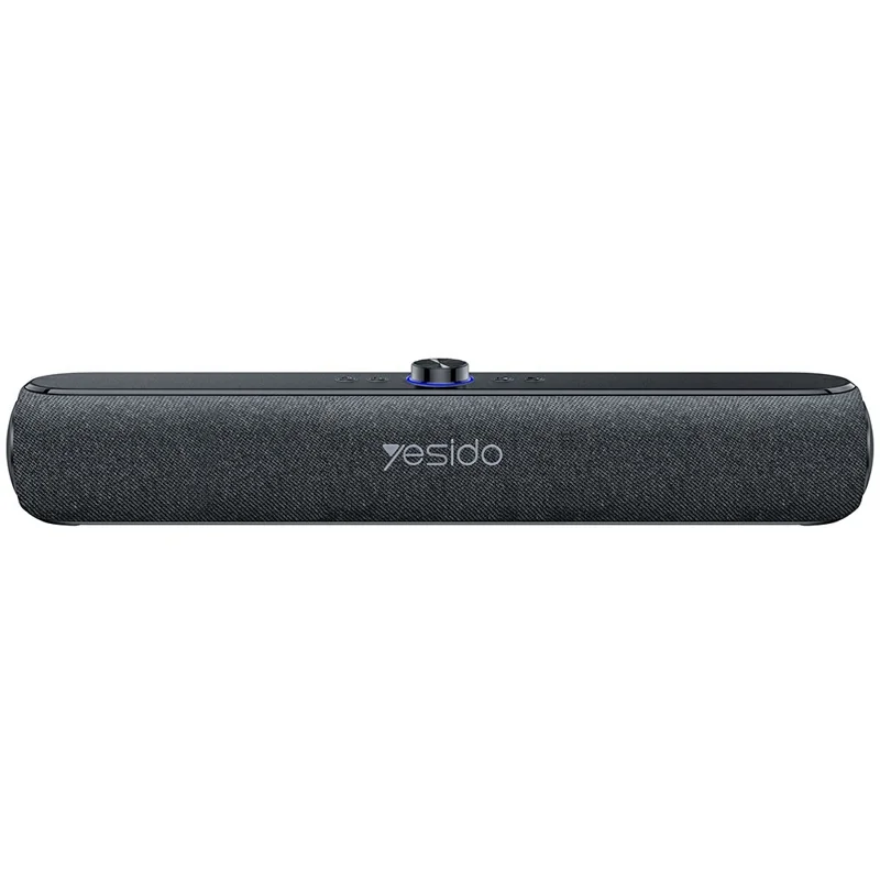 YESIDO YSW42 Kabelloser Bluetooth-kompatibler Lautsprecher HiFi-Sound Tragbarer 20-W-Desktop-Soundbar mit TF-Kartenunterstützung – Schwarz