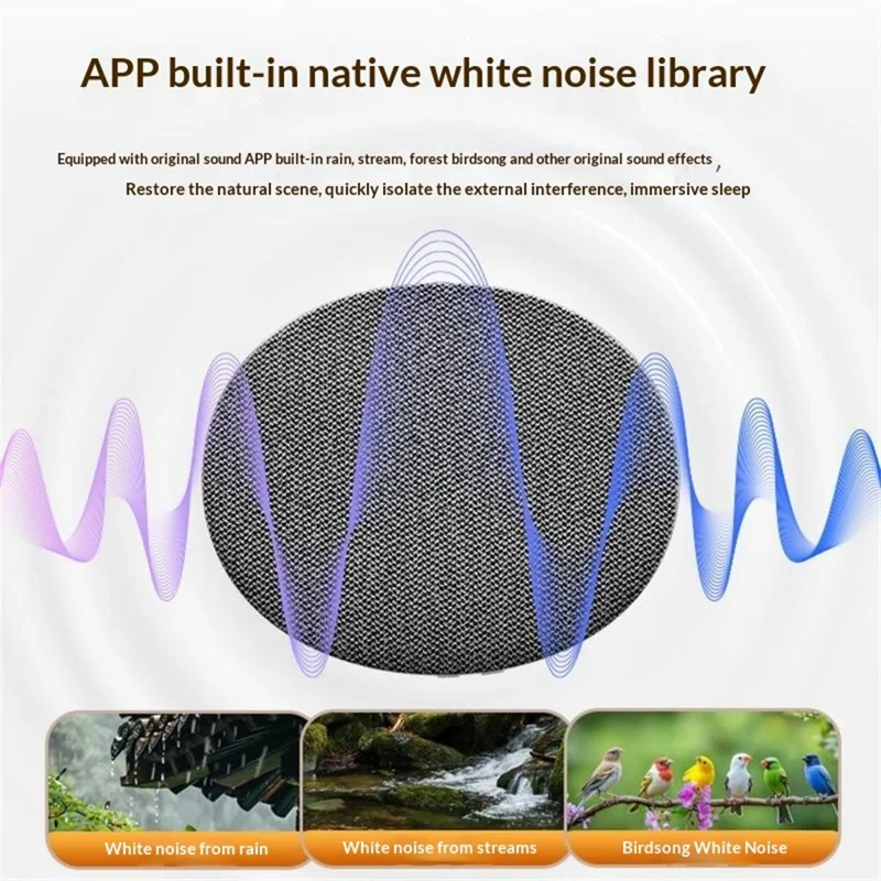 X5PRO Ultra Thin Pillow Disc Sleep Speaker Wireless Bluetooth-Compatible Speaker Bedside Sound Disc - Sapphire