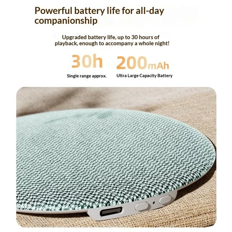X5PRO Ultra Thin Pillow Disc Sleep Speaker Wireless Bluetooth-Compatible Speaker Bedside Sound Disc - Dark Grey
