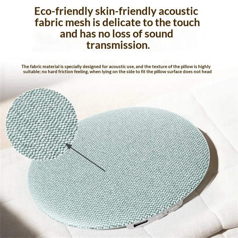 X5PRO Ultra Thin Pillow Disc Sleep Speaker Wireless Bluetooth-Compatible Speaker Bedside Sound Disc - Dark Grey