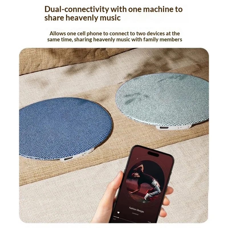 X5PRO Ultra Thin Pillow Disc Sleep Speaker Wireless Bluetooth-Compatible Speaker Bedside Sound Disc - Dark Grey