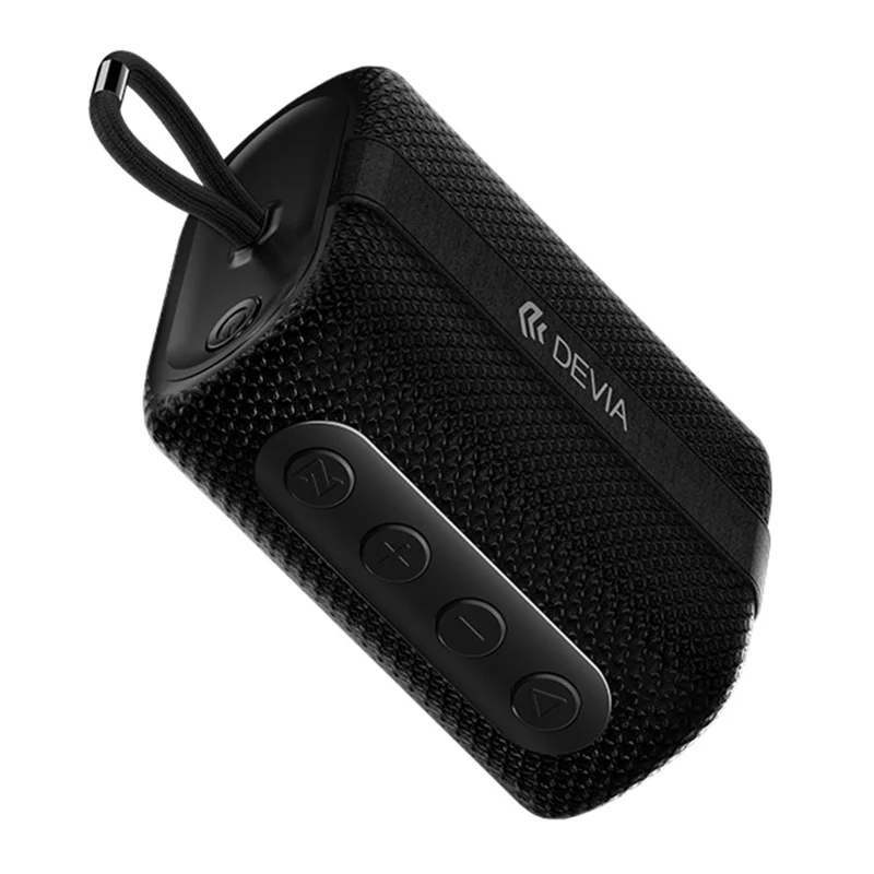 DEVIA EM503 Star Series O-A2 Portable Bluetooth-Compatible Speaker with Lanyard HiFi Sound Speaker - Black