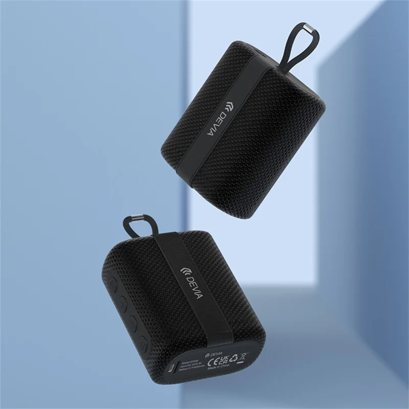 DEVIA EM503 Star Series O-A2 Portable Bluetooth-Compatible Speaker with Lanyard HiFi Sound Speaker - Black