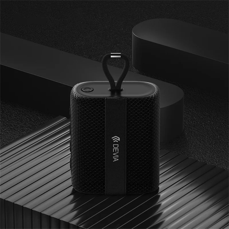 DEVIA EM503 Star Series O-A2 Portable Bluetooth-Compatible Speaker with Lanyard HiFi Sound Speaker - Black