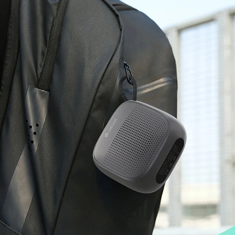 DEVIA Sound Lite2 Wireless Bluetooth-compatible Speaker with Lanyard Dual Driver HiFi Bass Stereo Subwoofer - Tarnish