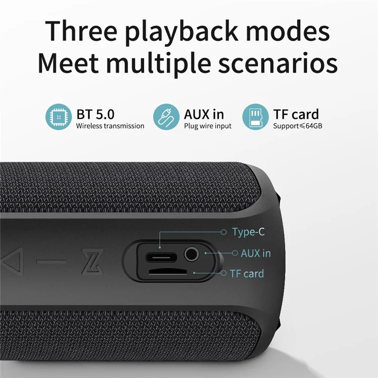 LEMONDA SMART S12 Portable Bluetooth-compatible Speaker 30W DSP Wireless Speaker IPX7 Waterproof Subwoofer Support BT5.0 AUX Cable TF Card