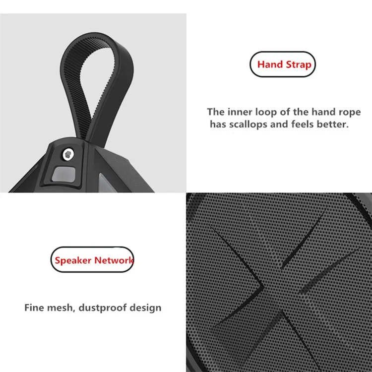 W-king S6 Altoparlante Bluetooth Portable Bluetooth TF FM Radio Outdoor Wireless Music Subwoofer