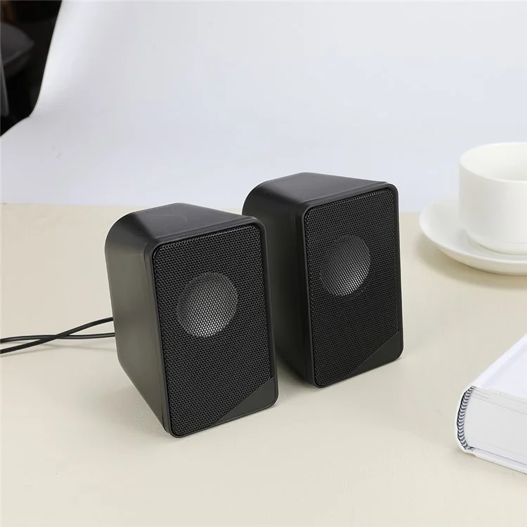 T-WOLF S2 Haut-parleur filaire double basse lourde Système de son surround Haut-parleur de musique pour bureau et ordinateur portable