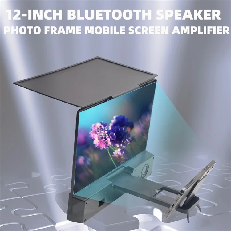 L12 12 Zoll Anti-blue Light HD Video Mobiltelefon Bildschirm-vergrößerer Mit Bluetooth-lautsprecher Telefonhalter