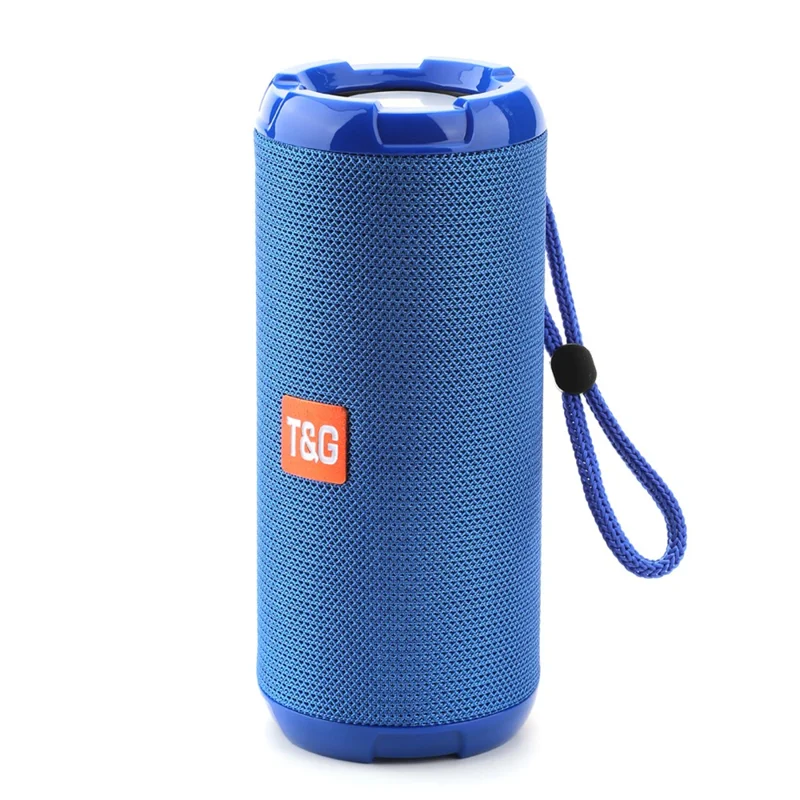 T&G TG621 Portable TWS Bluetooth-compatible Speaker TF Card FM Outdoor Waterproof Wireless Subwoofer (CE Certificated) - Blue