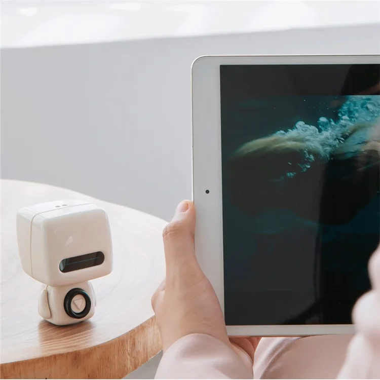 Haut-parleur Bluetooth sans fil portable à conception de robot créative 349 - Argent