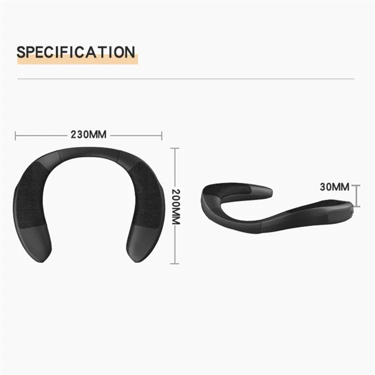 Portable Bluetooth-compatible V5.0 Wireless Speaker Support TF Card Deep Bass Neck Mounted Speaker
