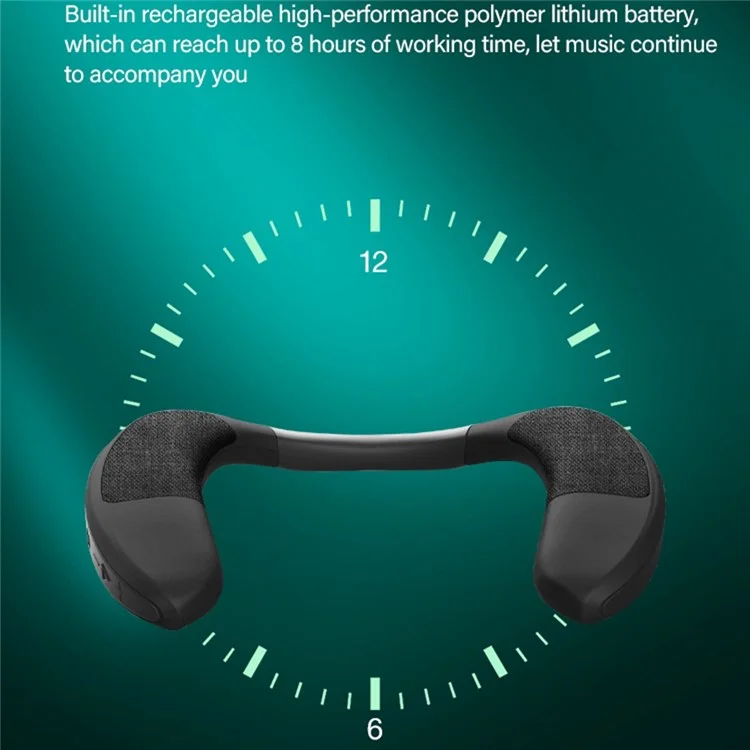 Portable Bluetooth-compatible V5.0 Wireless Speaker Support TF Card Deep Bass Neck Mounted Speaker