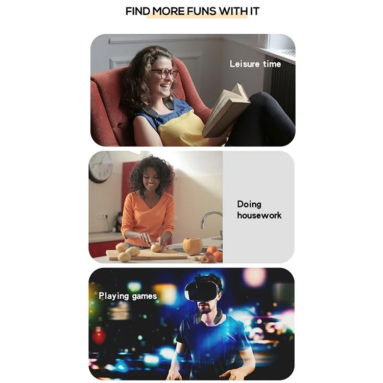 Portable Bluetooth-compatible V5.0 Wireless Speaker Support TF Card Deep Bass Neck Mounted Speaker