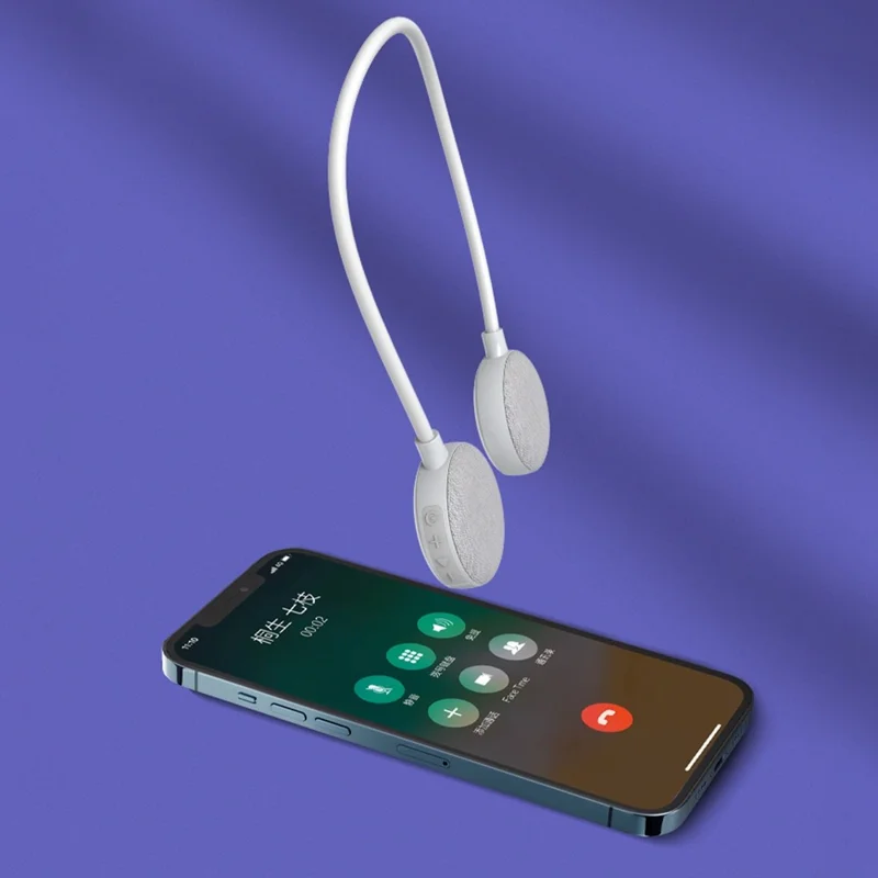 EBS-906 Portable Bluetooth-compatible Neck Hanging Speaker Stereo Hands-free Calling Music Soundbox - Grey