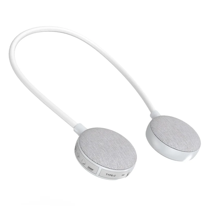 EBS-906 Portable Bluetooth-compatible Neck Hanging Speaker Stereo Hands-free Calling Music Soundbox - Grey