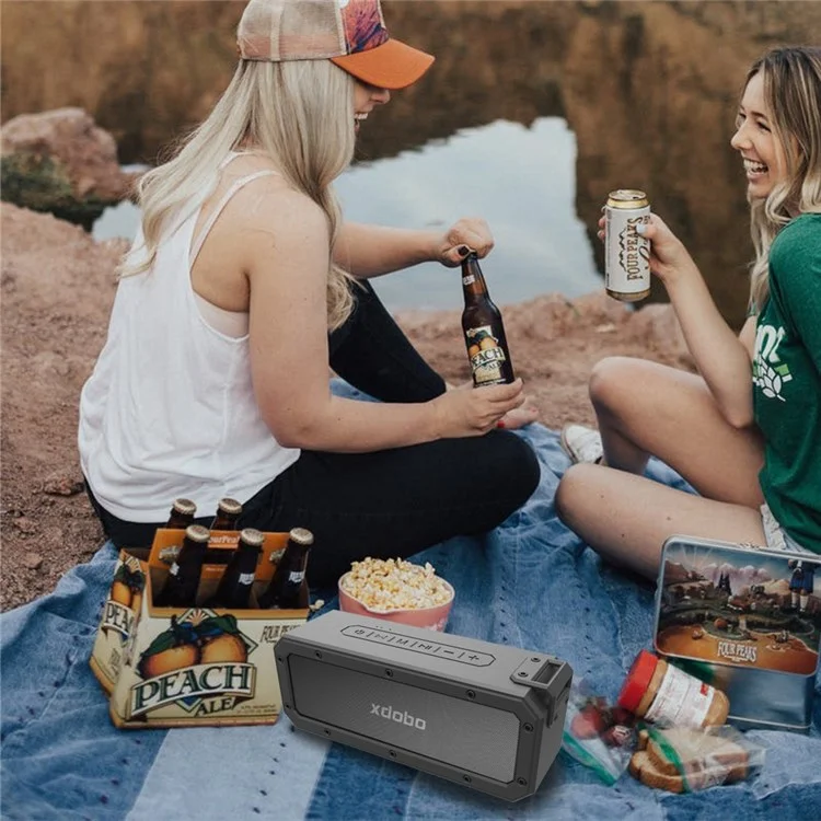 XDOBO X3 Pro Bluetooth-compatible Speaker Outdoor IPX7 Waterproof Portable 40W High Power Wireless Speaker Support TF Card