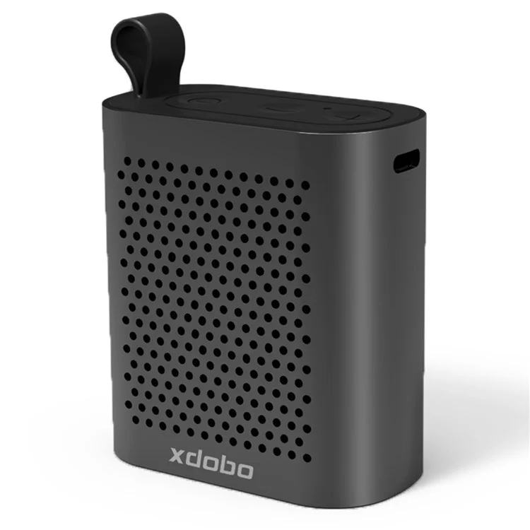 XDOBO X1 Outdoor Portable Bluetooth-compatible Speaker IPX5 Water Resistant Wireless Speaker TWS Mini Sound Amp Support TF Card/AUX Cable - Black