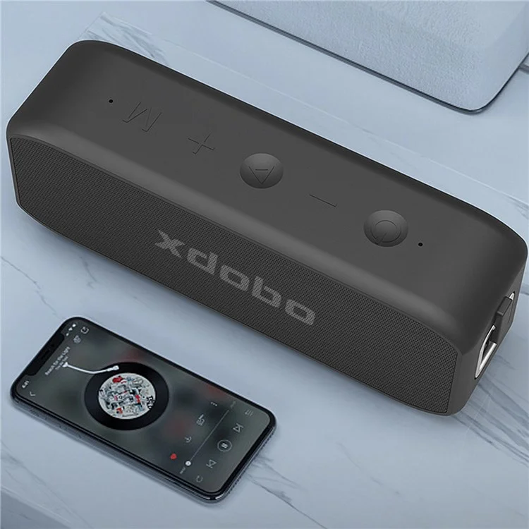 XDOBO Ala 2020 Portatile 20W Subwoofer Altoparlante Bluetooth Outdoor IPX7 Resistente All'acqua Resistente Altoparlante Wireless Sound Amp Supporto TF Card / AUX Cable - Nero
