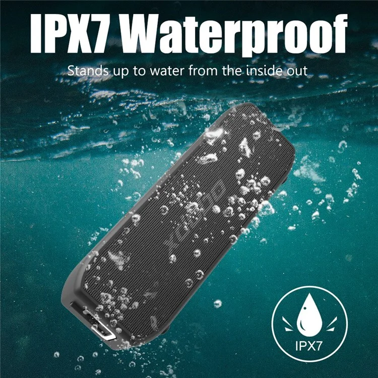 XDOBO Ala 2020 Portatile 20W Subwoofer Altoparlante Bluetooth Outdoor IPX7 Resistente All'acqua Resistente Altoparlante Wireless Sound Amp Supporto TF Card / AUX Cable - Nero