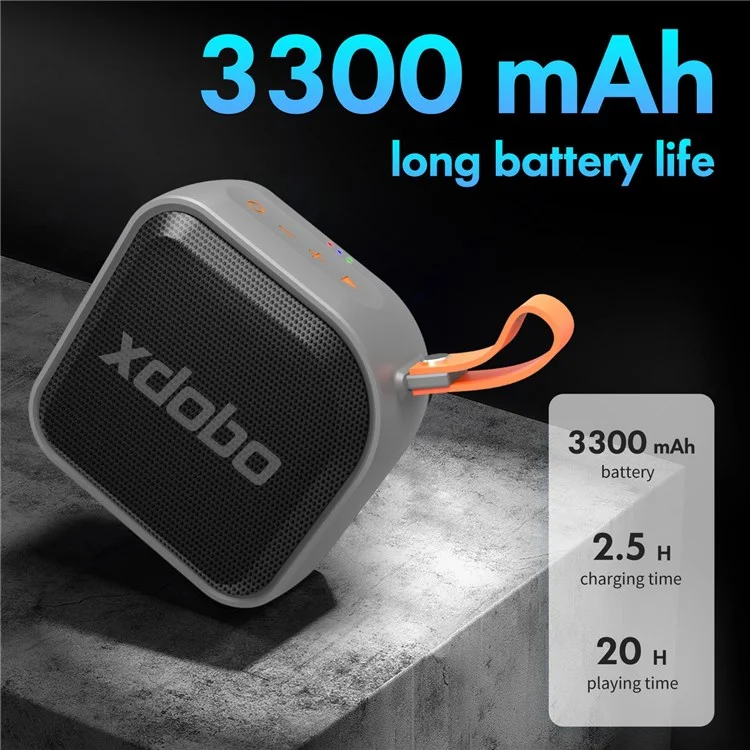 XDOBO Prince 1995 IPX7 Waterproof Subwoofer Portable Mini Bluetooth-compatible 5.0 HiFi Super Bass Speaker for Indoor Outdoor