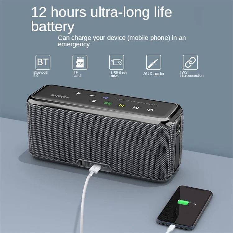 XDOBO X8 Max 100W Super Bass IPX5 Subwoofer à Prova D'água TWS Bluetooth 5.0 20000mAh Estreador Estéreo Para Festas em Casa ao ar Livre