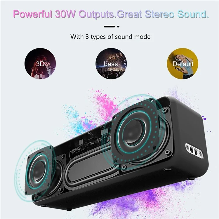XDOBO X5 Portable 30W Bluetooth-compatible Speaker Wireless Outdoor Waterproof AUX/TF Card Music Subwoofer
