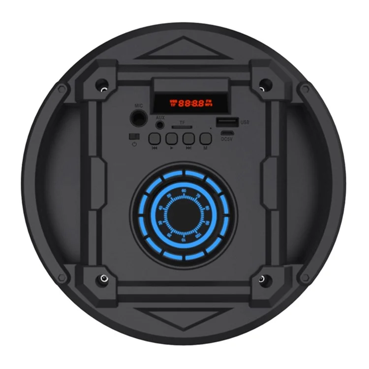 NEWRIXING NRG6601A Portable Karaoke Wireless Bluetooth-compatible Speaker Outdoor 20W High Power Audio Amplifier Support TF Card/AUX/USB/FM Radio - Black