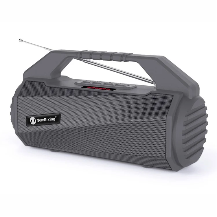 NEWRIXING NR4025 Wireless Bluetooth-compatible Speaker Portable TWS Speaker 10W Stereo Sound Amp Support TF Card/FM - Grey