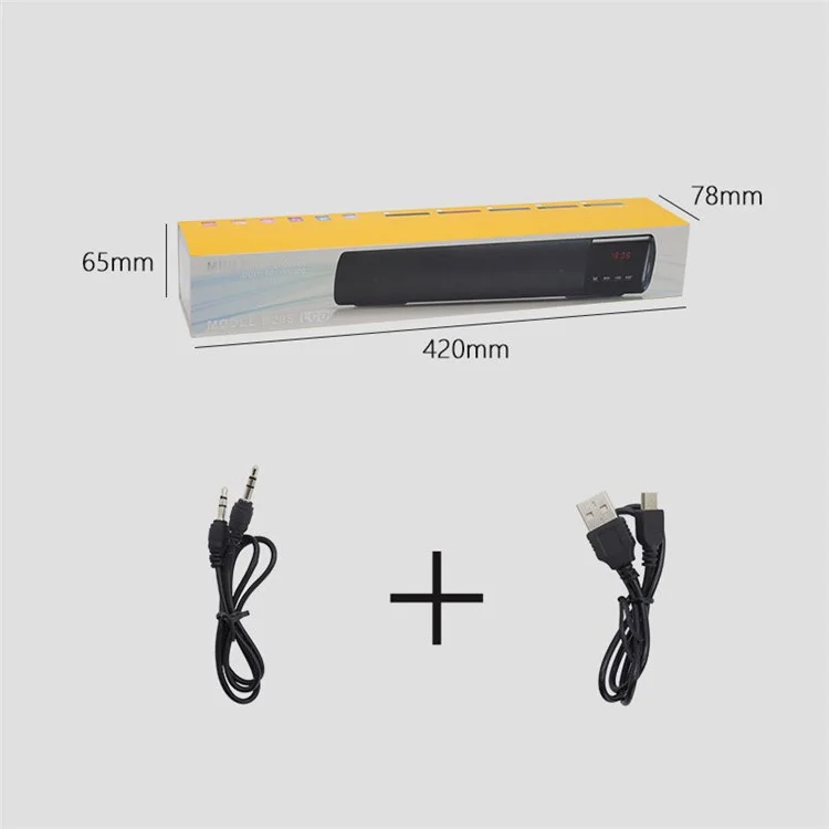 B28S Portable Speaker Bar LED Screen TWS Bluetooth-compatible Bass Sound Subwoofer - Red