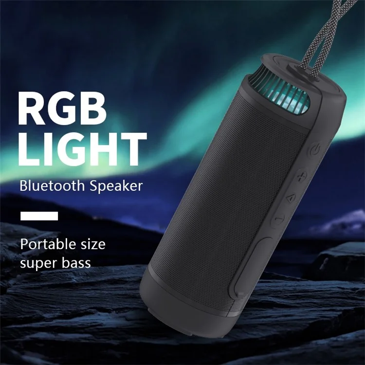 NEWRIXING NR9015 IPX6 Waterproof Wireless Speaker 14W Portable TWS Stereo Bluetooth-compatible Speaker Support TF Card / FM (CE Certificated) - Black