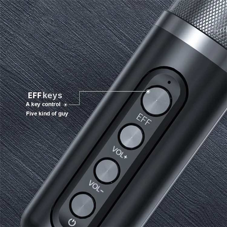 YS-213 Portable Speaker Bluetooth-compatible Sound Speaker with 2 Wireless Microphones Support Rechargeable for Indoor Outdoor Singing - Grey