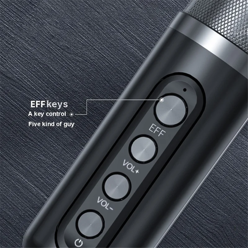 YS-213 Portable Speaker Bluetooth-compatible Sound Speaker with 2 Wireless Microphones Support Rechargeable for Indoor Outdoor Singing - Gold