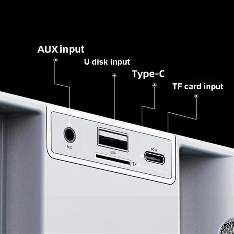 YS-213 Portable Speaker Bluetooth-compatible Sound Speaker with 2 Wireless Microphones Support Rechargeable for Indoor Outdoor Singing - Gold