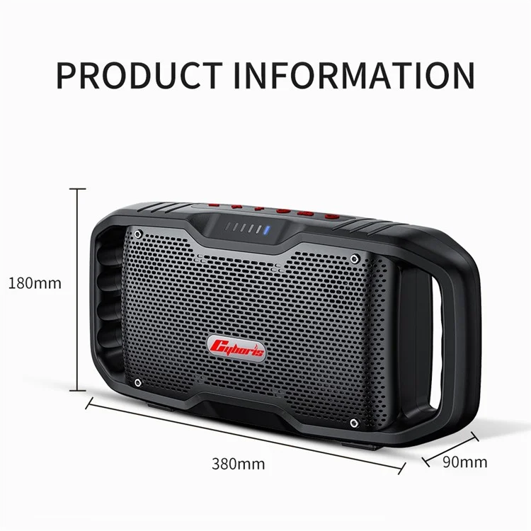 CYBORIS X10 120W Bluetooth-compatible 5.3 Speaker 2 Tweeter+2 Woofer Portable Subwoofer Waterproof Sound Box