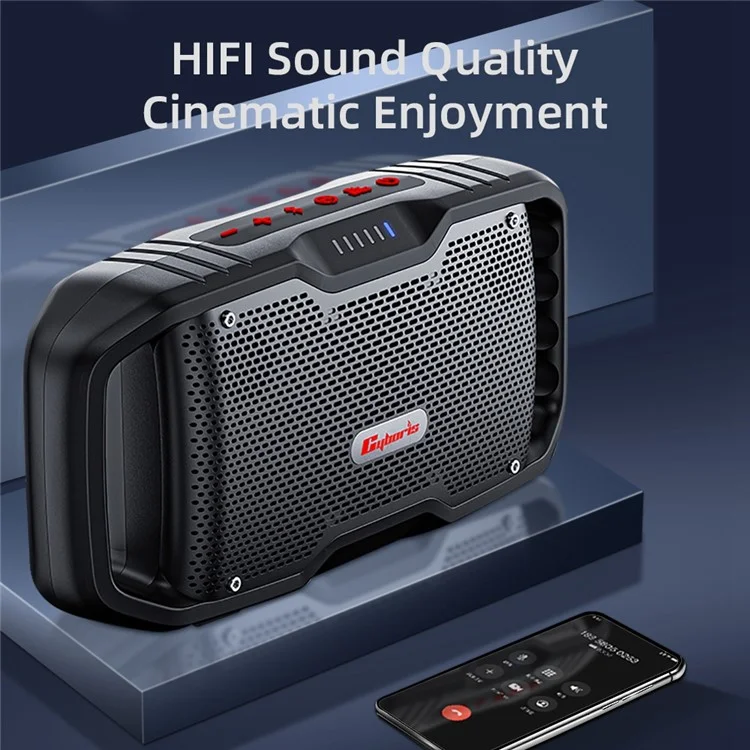 CYBORIS X10 120W Bluetooth-compatible 5.3 Speaker 2 Tweeter+2 Woofer Portable Subwoofer Waterproof Sound Box