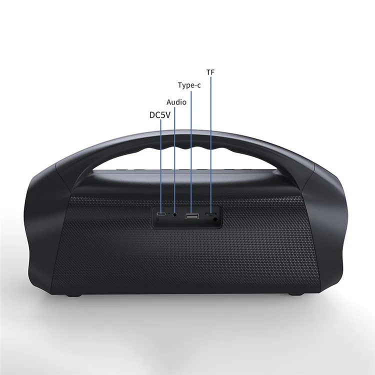 Caixa de Som Bluetooth CYBORIS F29 120W com Luz RGB IPX7 Resistente à Água para Uso Externo com Subwoofer