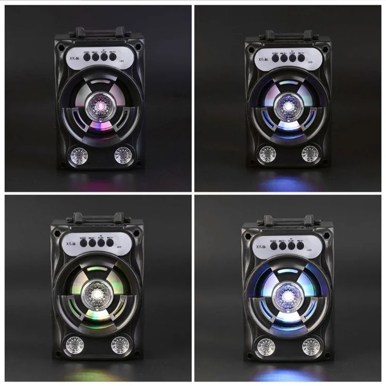 B13 TWS Bluetooth Speaker Bluetooth Square Dance Portatile Support Support TF Support TF Support / Amplificatore Audio a U-Disk Con Luce a LED / Microfono - Nero