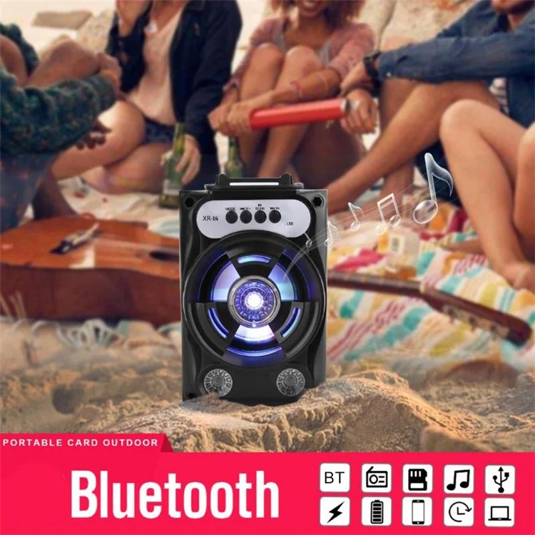 B13 TWS Bluetooth Speaker Bluetooth Square Dance Portatile Support Support TF Support TF Support / Amplificatore Audio a U-Disk Con Luce a LED / Microfono - Nero